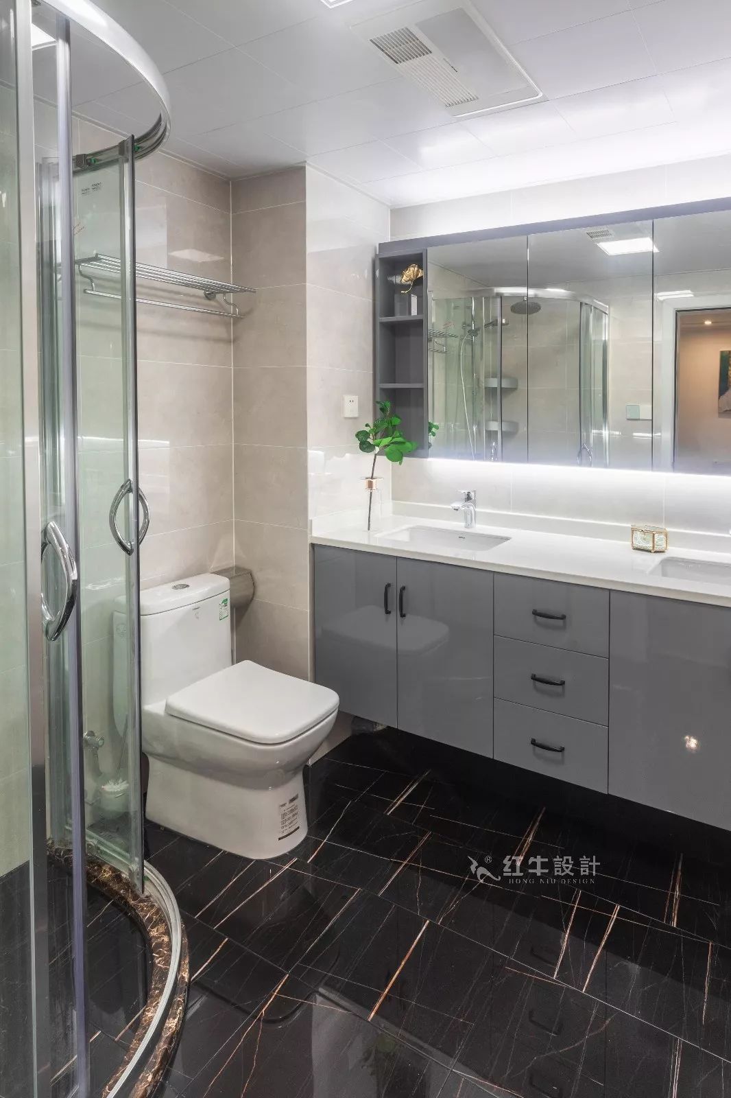 南京龍蟠花苑90㎡現代輕奢--老房升級改造，變身時尚精致家！19浴室改造